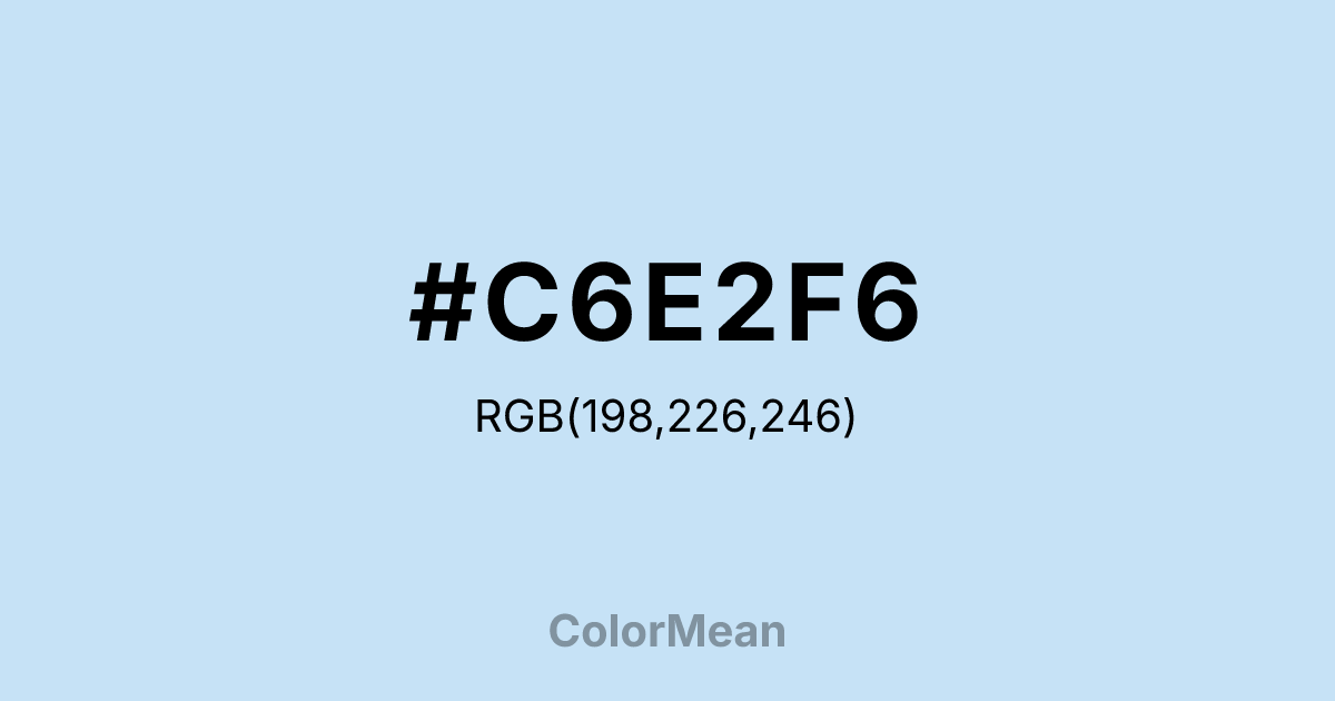#C6E2F6 color swatch