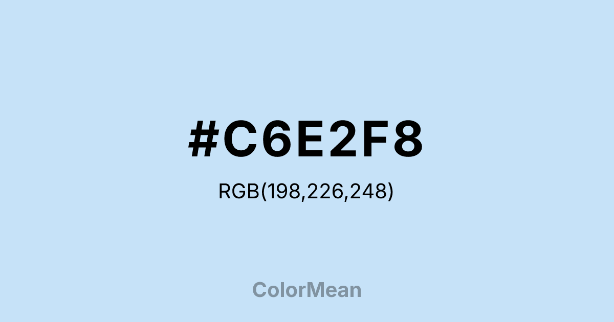 #C6E2F8 color swatch