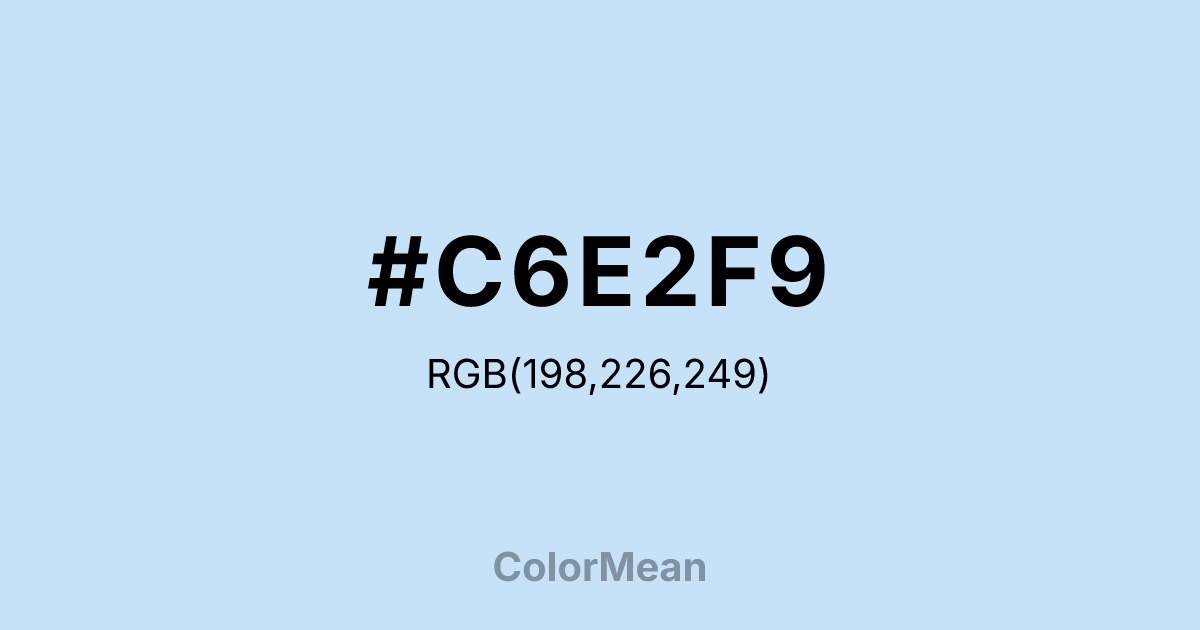 #C6E2F9 color swatch