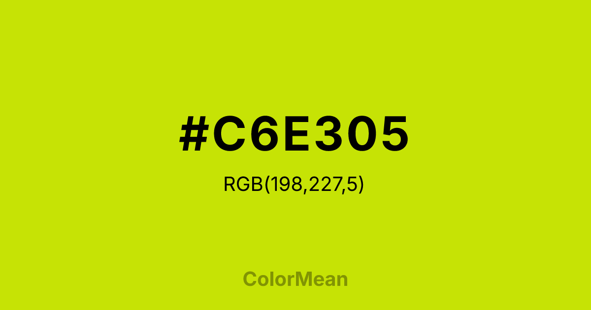 #C6E305 color swatch