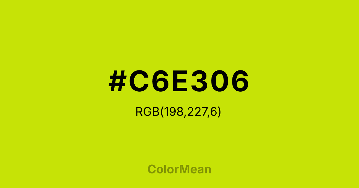 #C6E306 color swatch