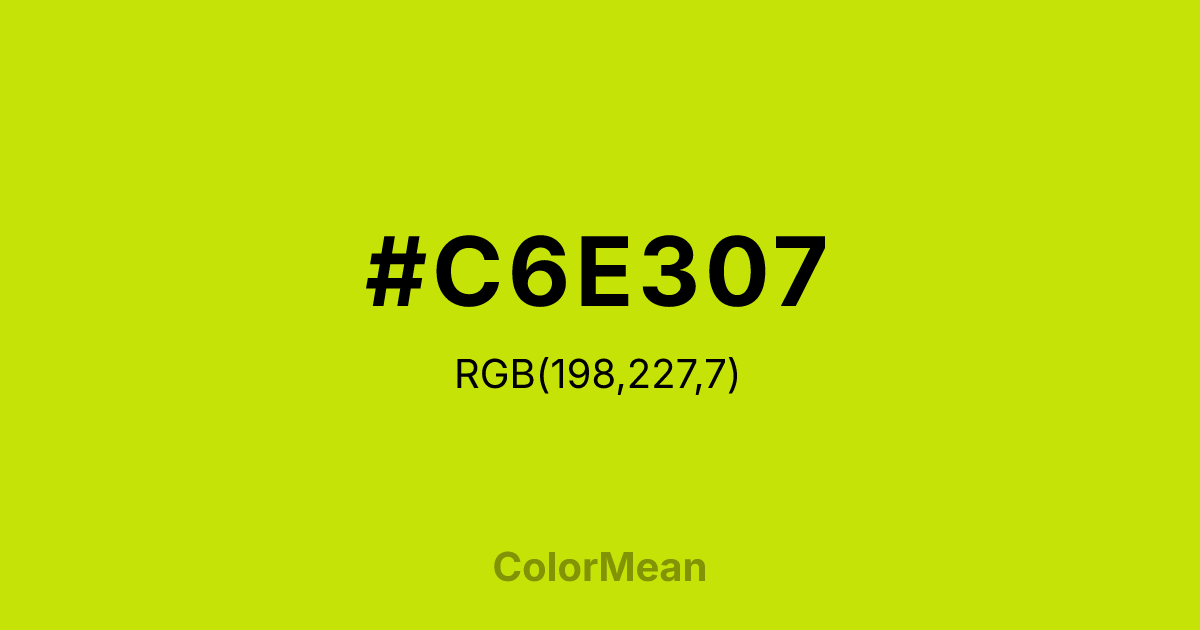 #C6E307 color swatch
