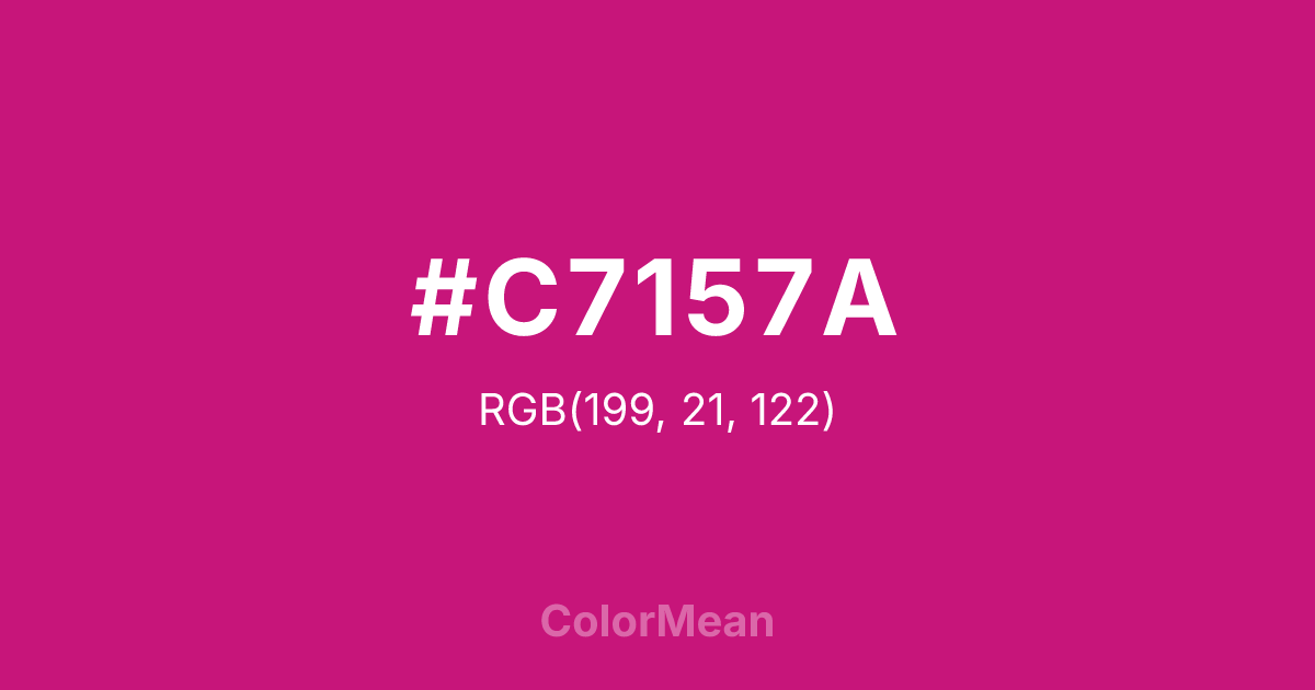 #C7157A color swatch
