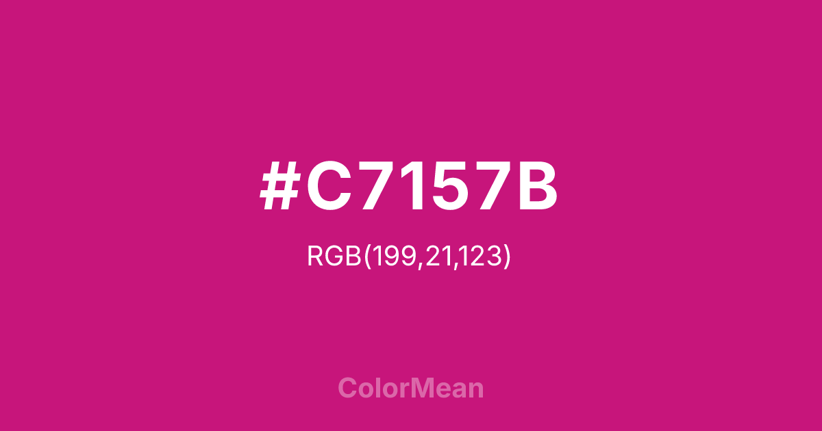 #C7157B color swatch