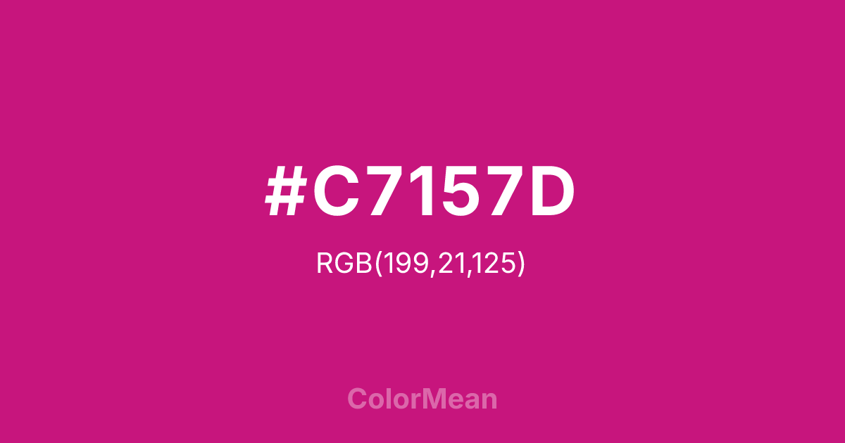 #C7157D color swatch