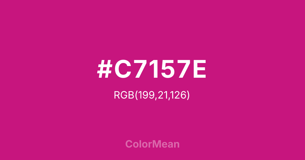 #C7157E color swatch