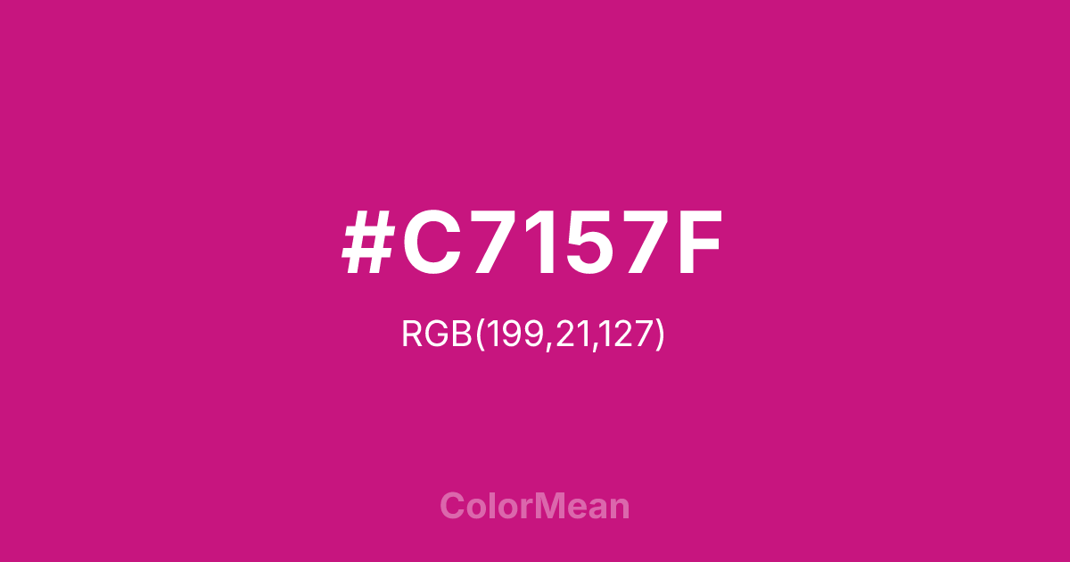 #C7157F color swatch