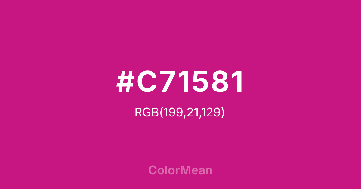 #C71581 color swatch