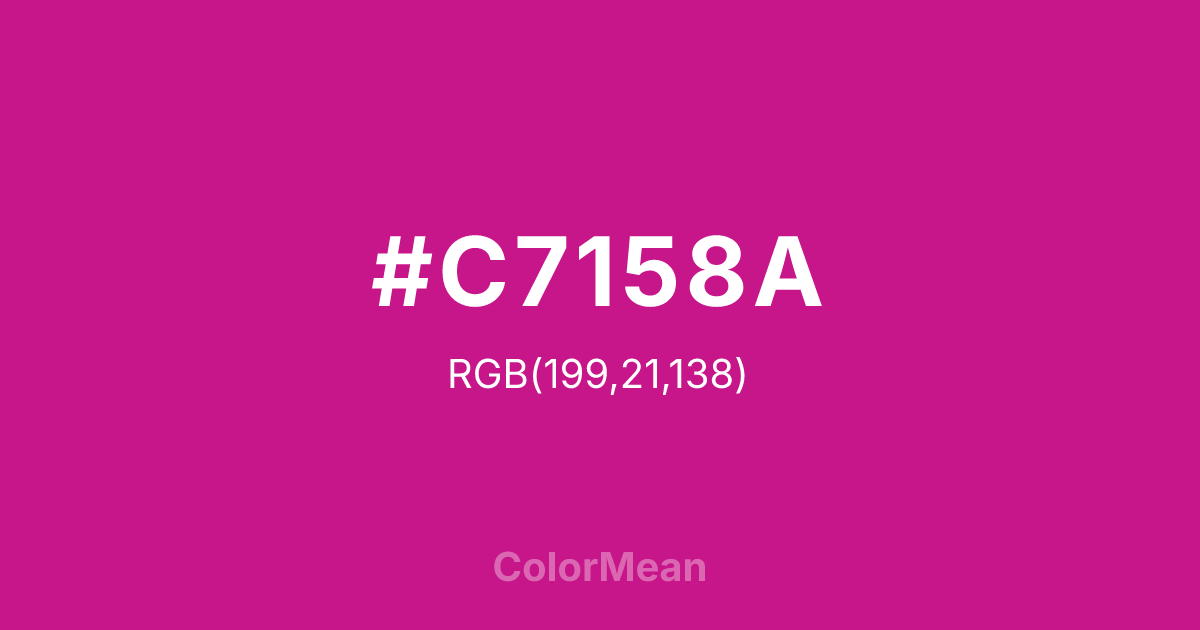 #C7158A color swatch
