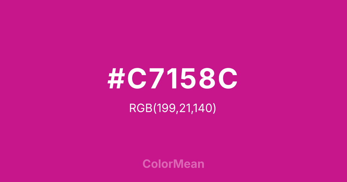 #C7158C color swatch