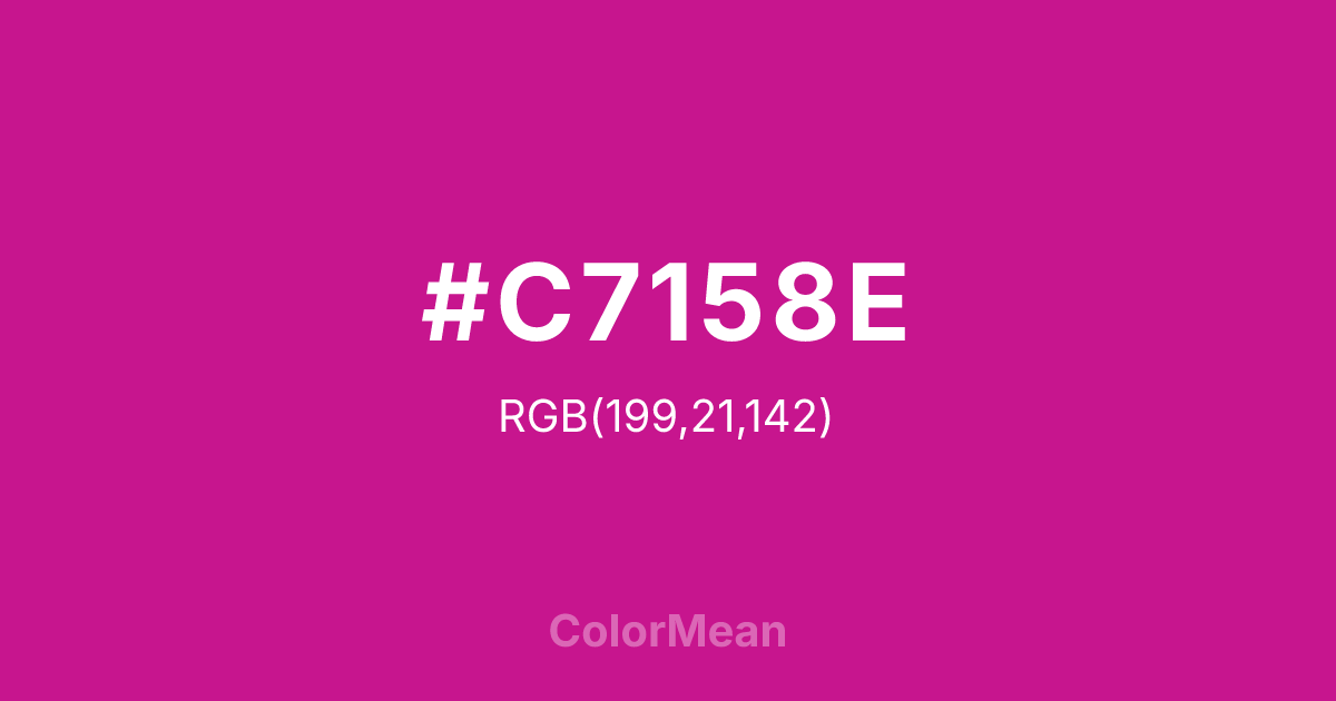 #C7158E color swatch