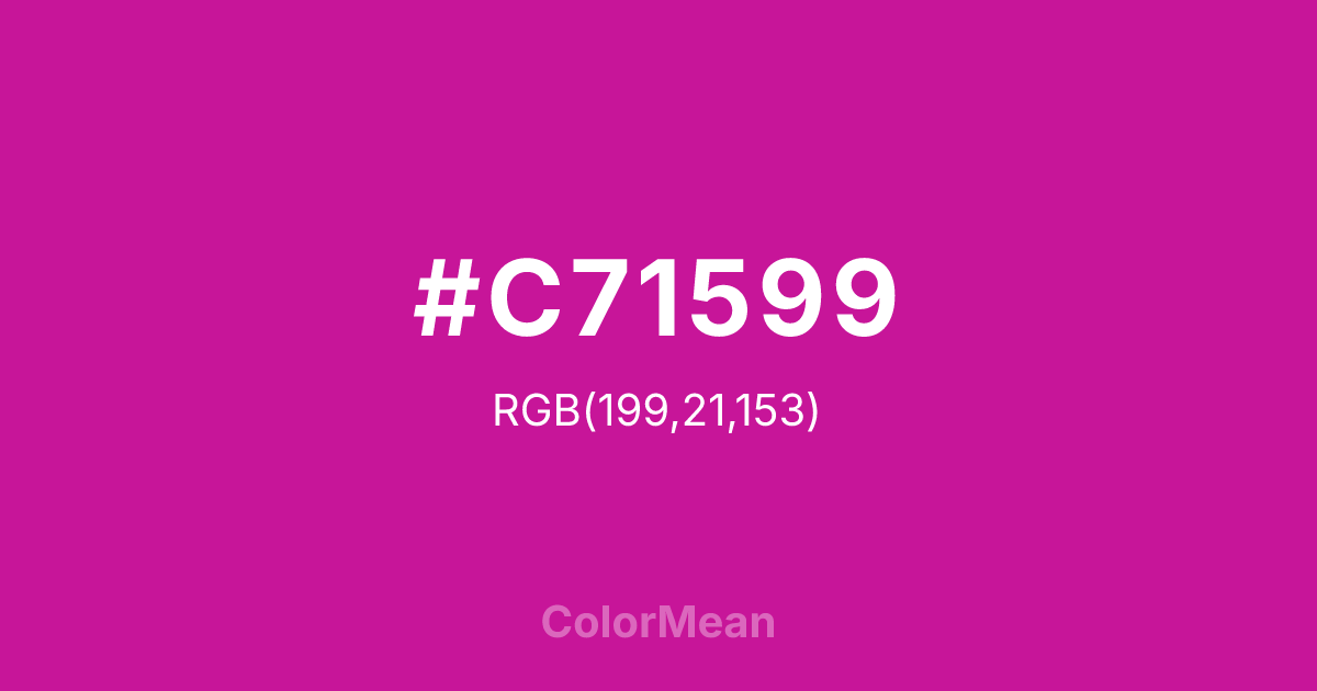 #C71599 color swatch