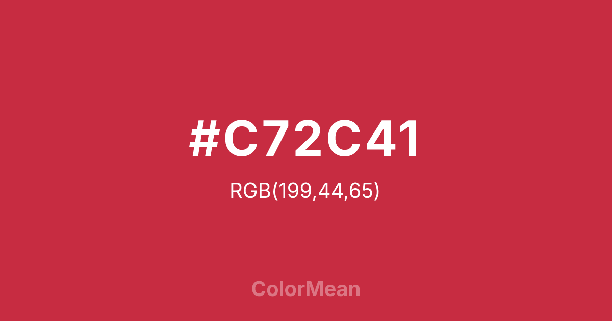 #C72C41 color swatch