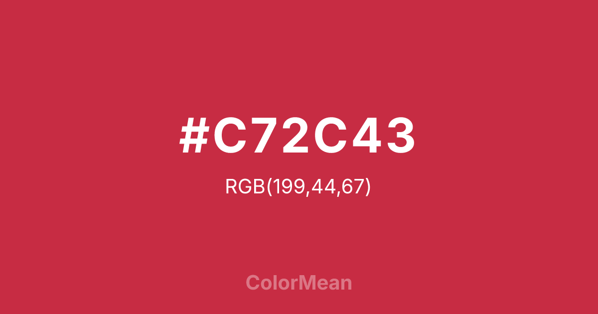 #C72C43 color swatch