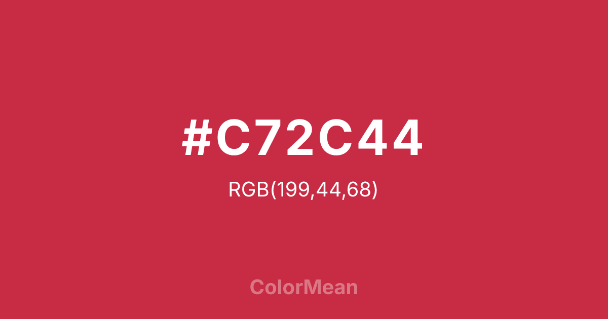 #C72C44 color swatch