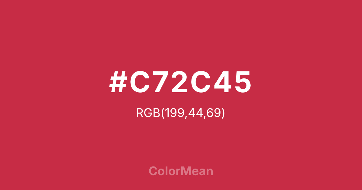 #C72C45 color swatch