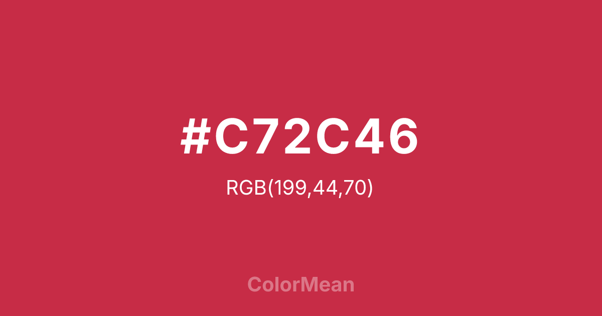 #C72C46 color swatch