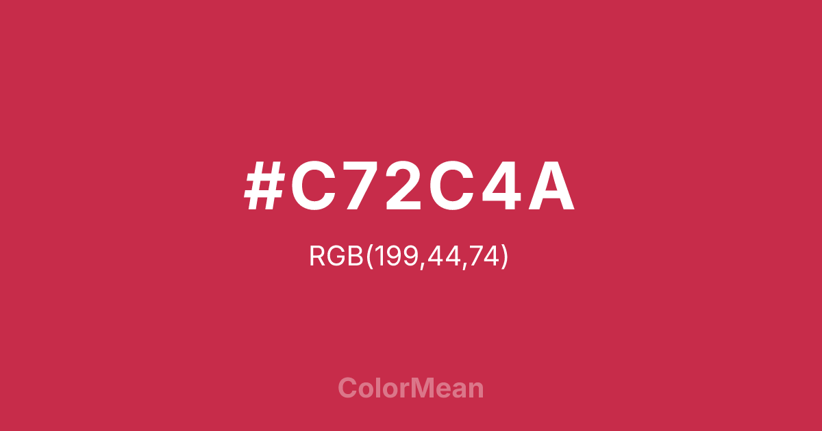 #C72C4A color swatch
