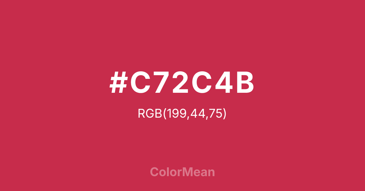 #C72C4B color swatch