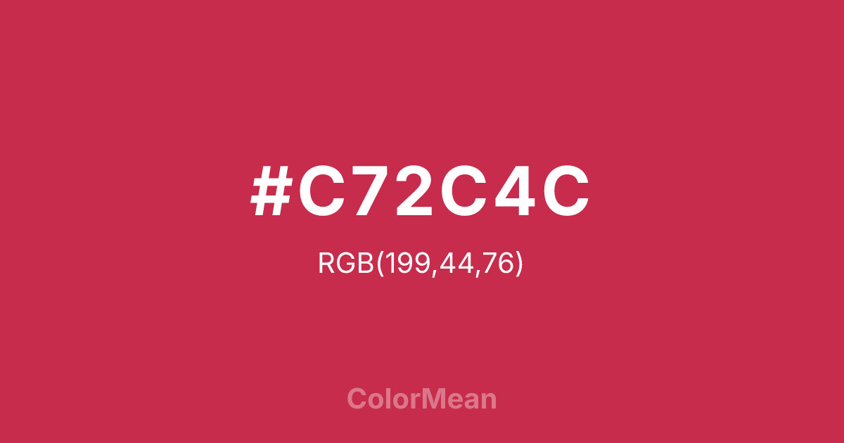 #C72C4C color swatch