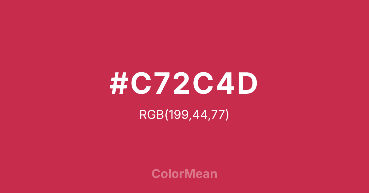 #C72C4D color swatch