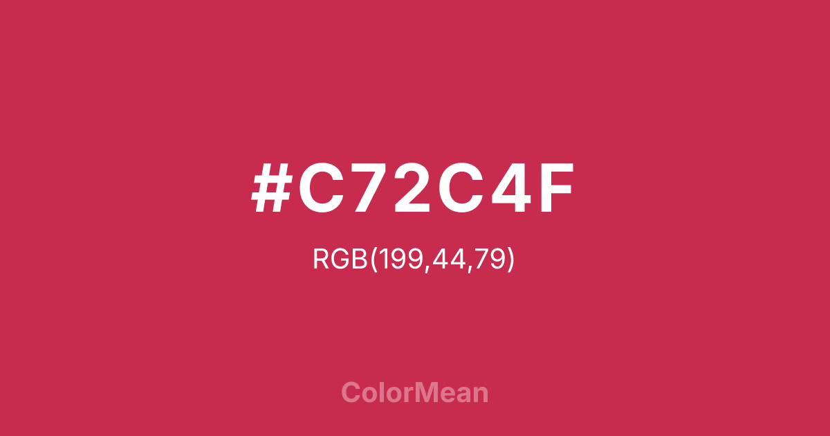 #C72C4F color swatch