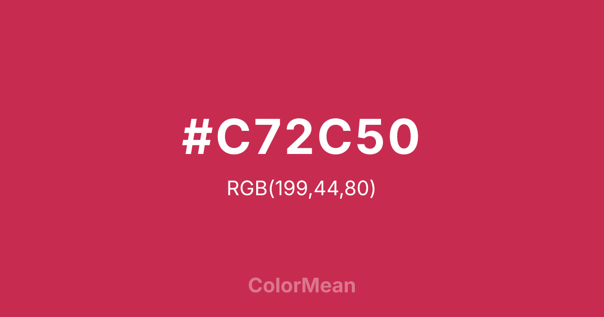 #C72C50 color swatch