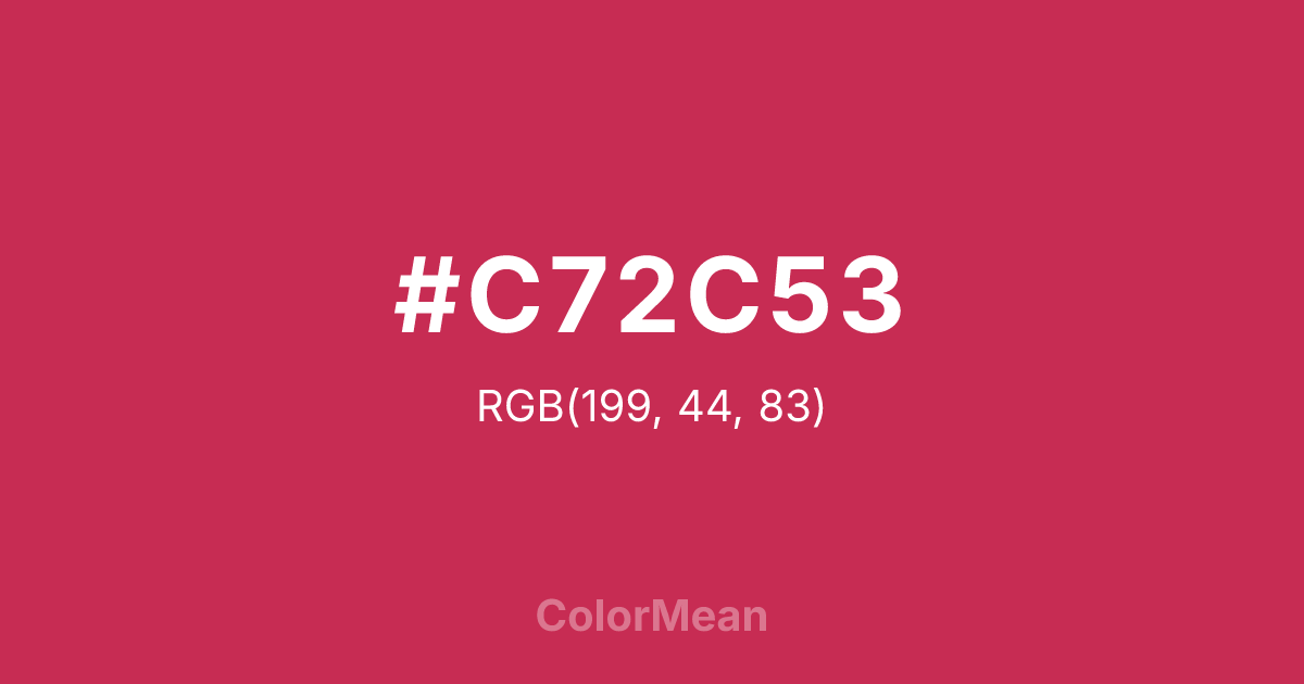 #C72C53 color swatch