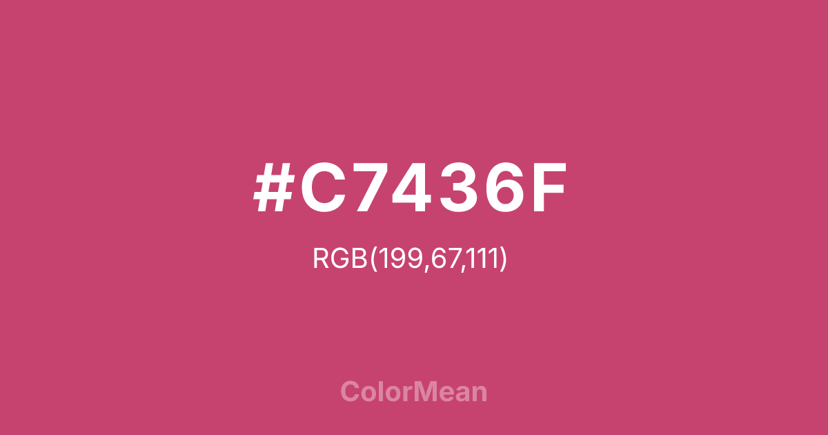 #C7436F color swatch