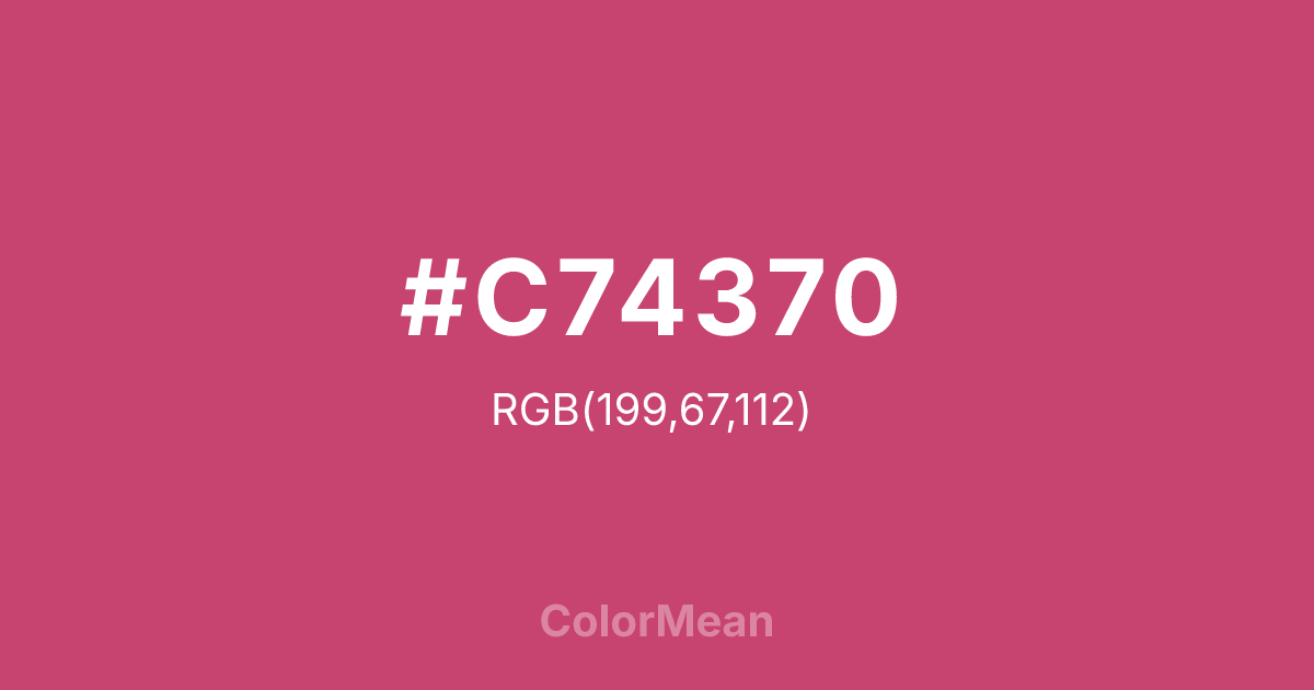 #C74370 color swatch