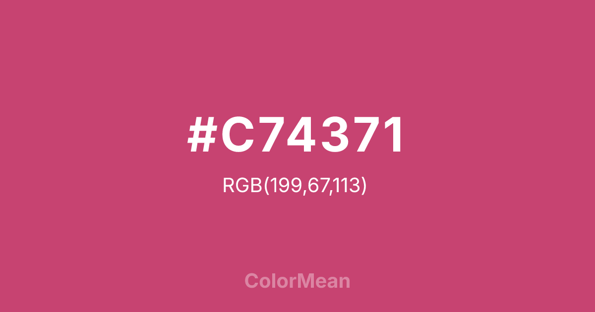 #C74371 color swatch