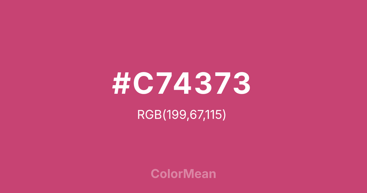 #C74373 color swatch
