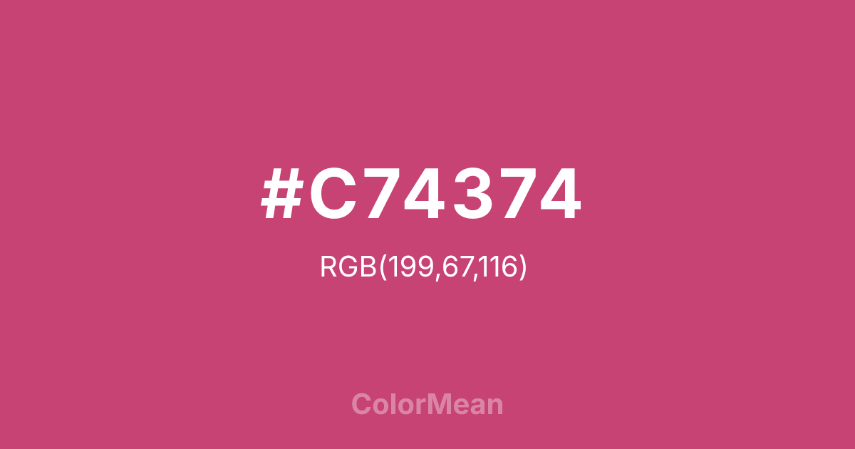 #C74374 color swatch