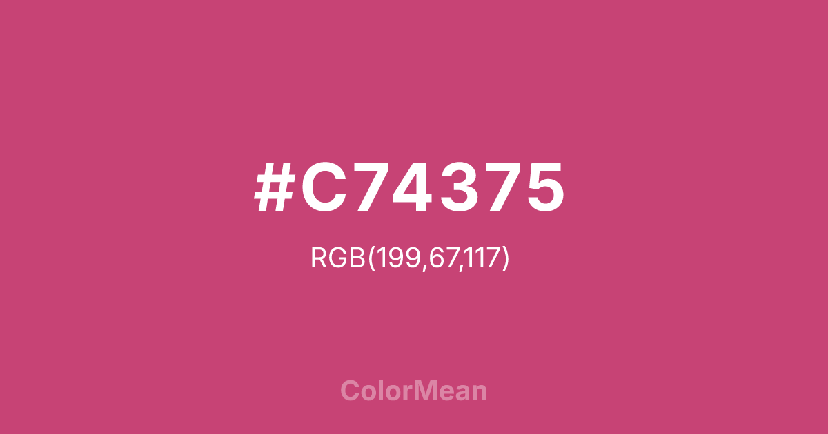 #C74375 color swatch