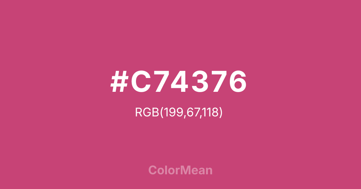 #C74376 color swatch