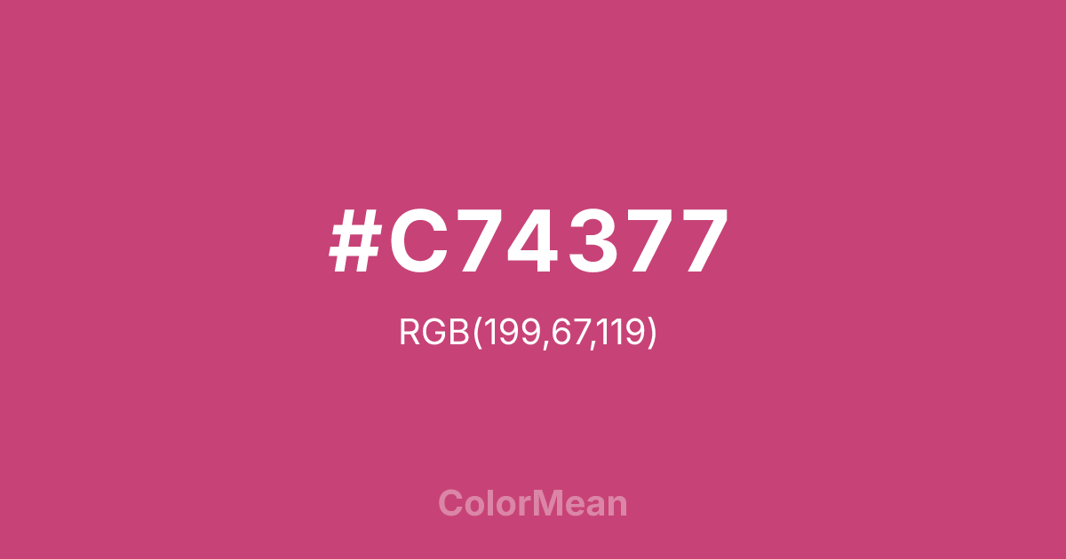 #C74377 color swatch