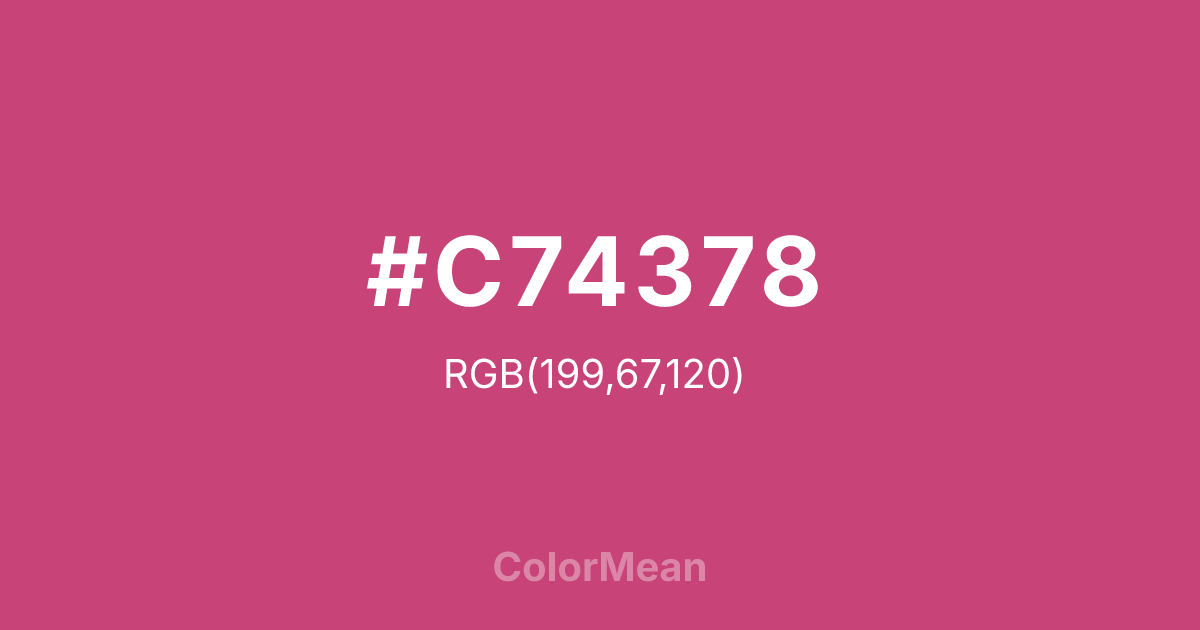 #C74378 color swatch