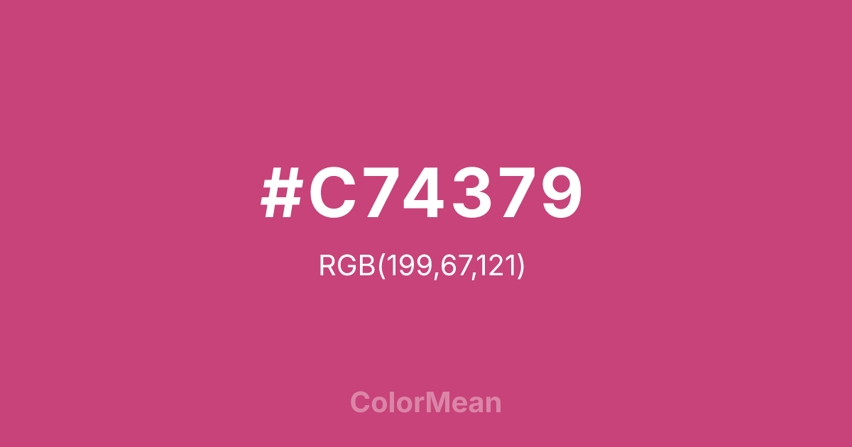 #C74379 color swatch