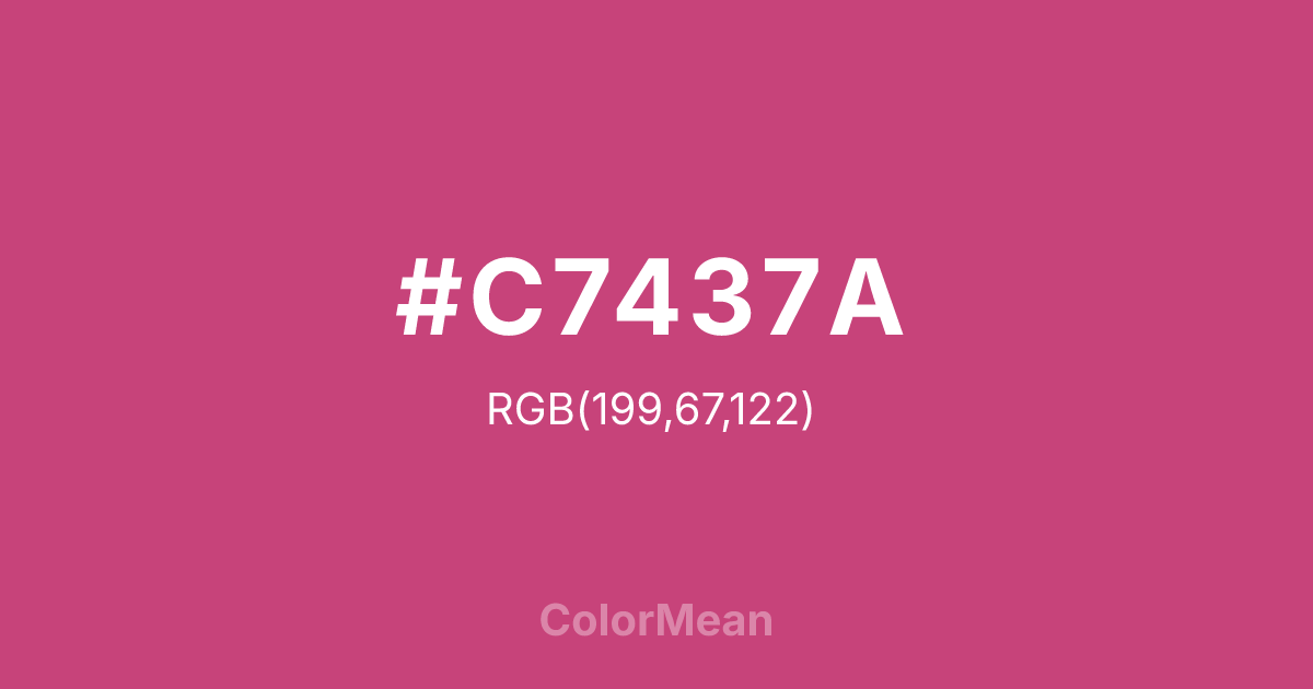 #C7437A color swatch