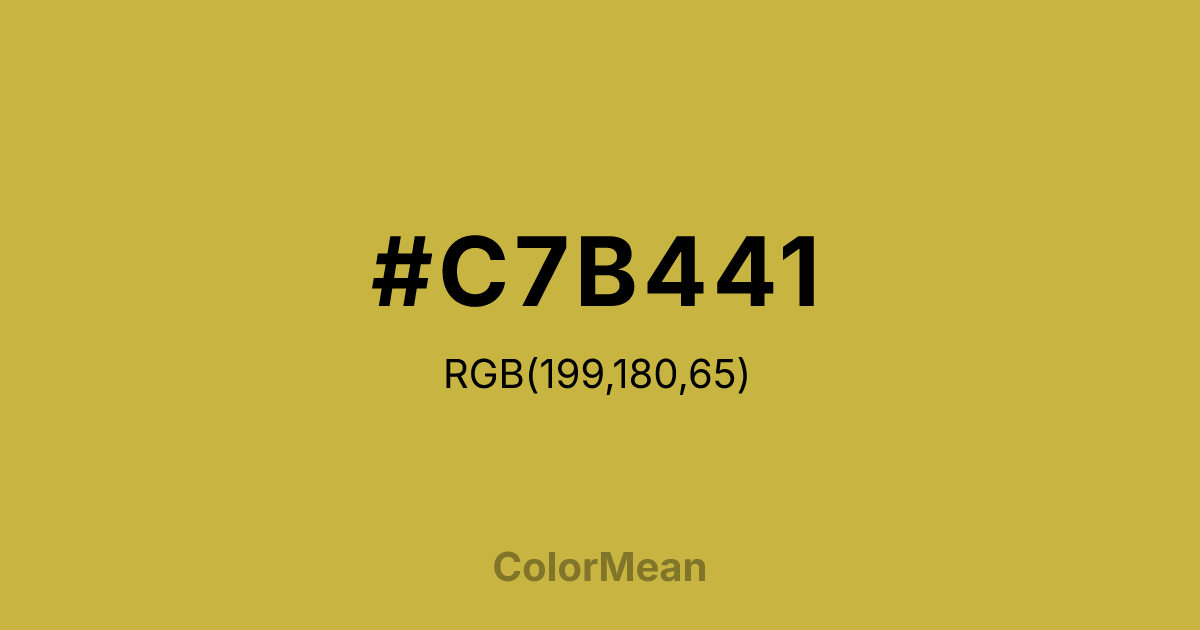 #C7B441 color swatch