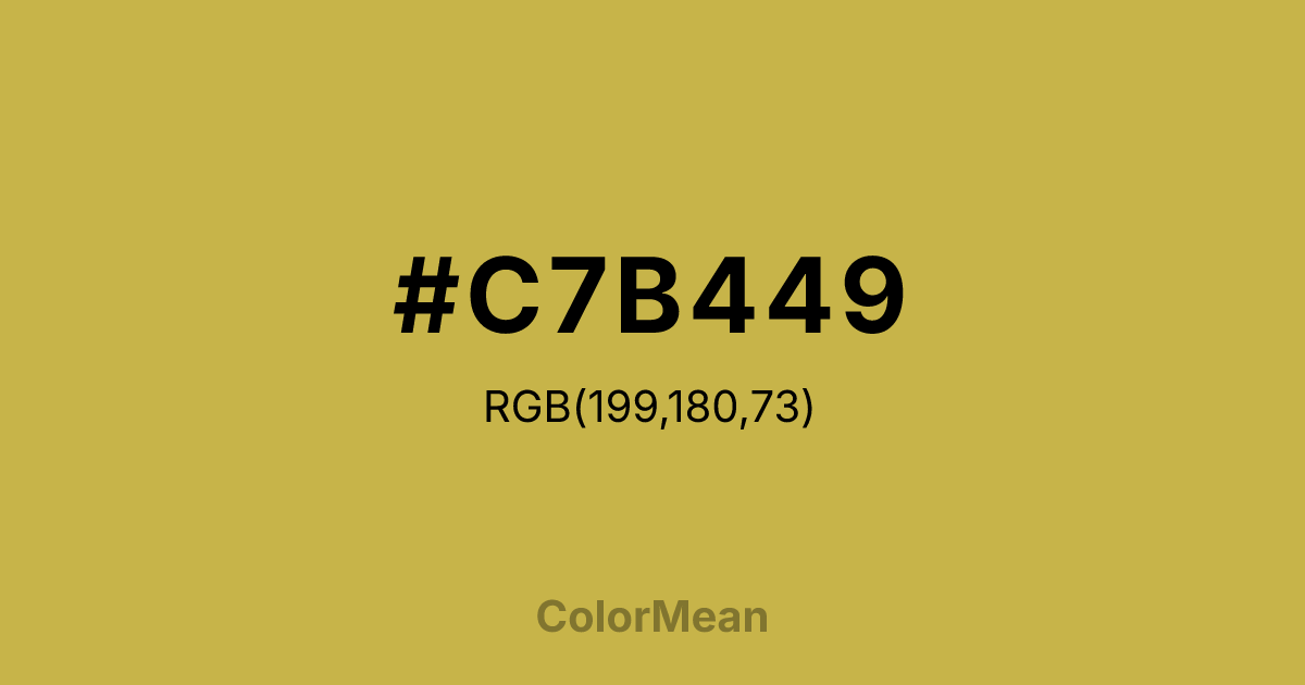 #C7B449 color swatch
