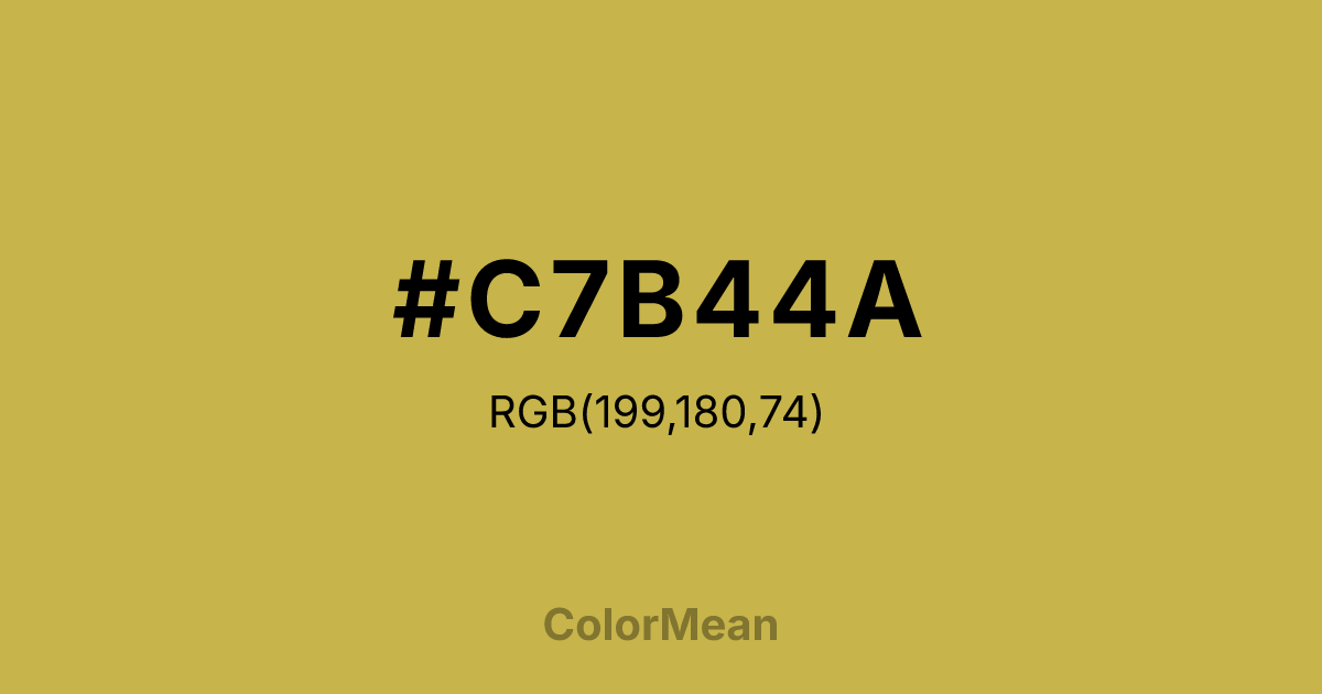 #C7B44A color swatch