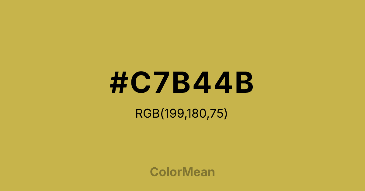 #C7B44B color swatch
