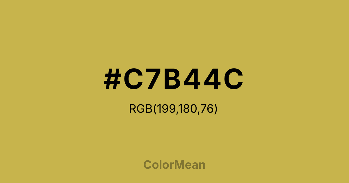 #C7B44C color swatch