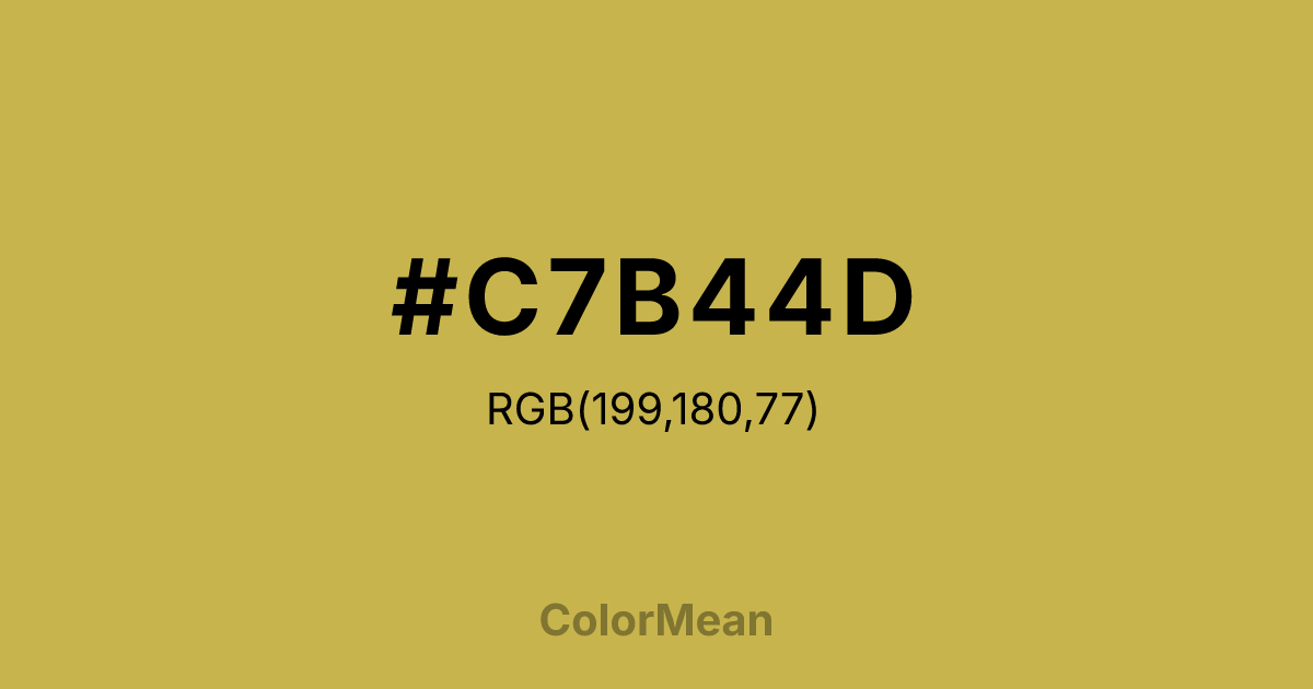 #C7B44D color swatch