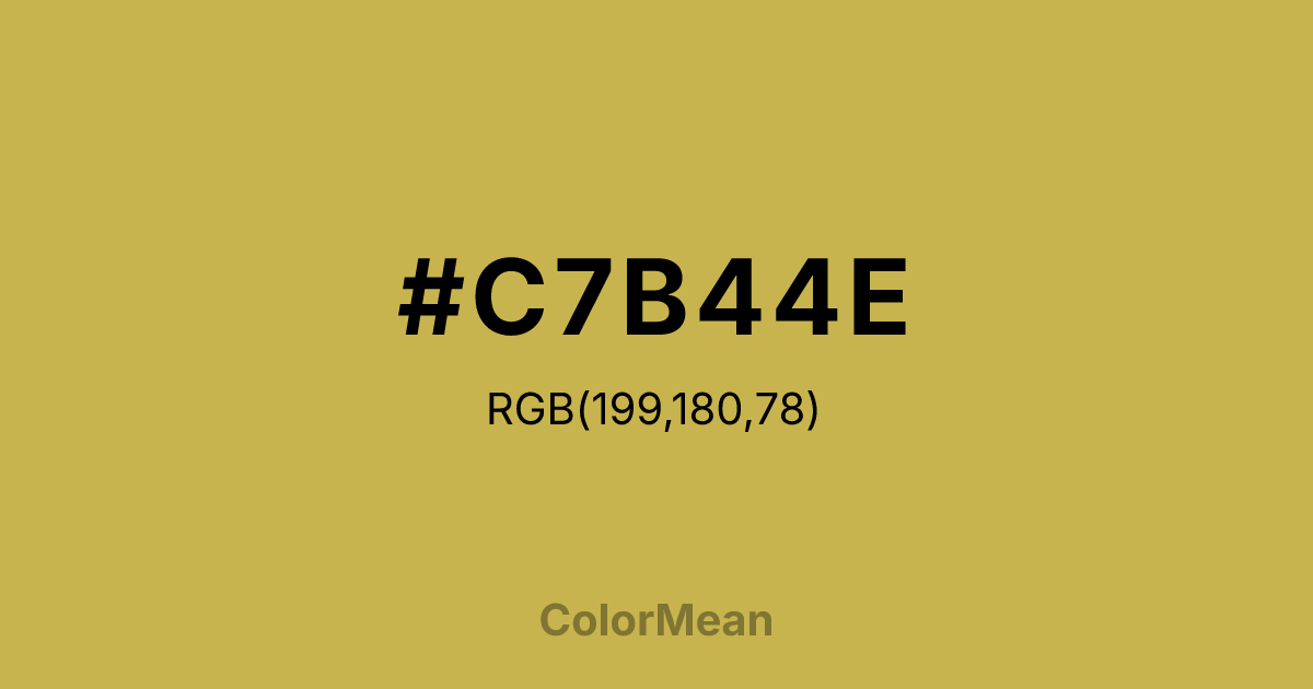 #C7B44E color swatch