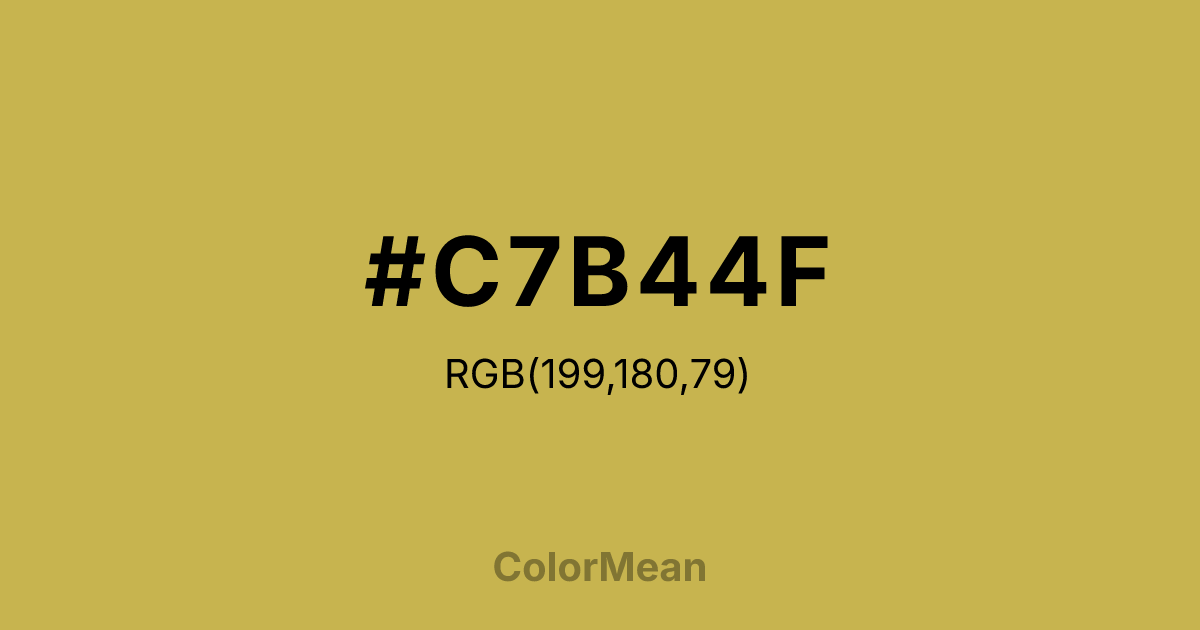 #C7B44F color swatch