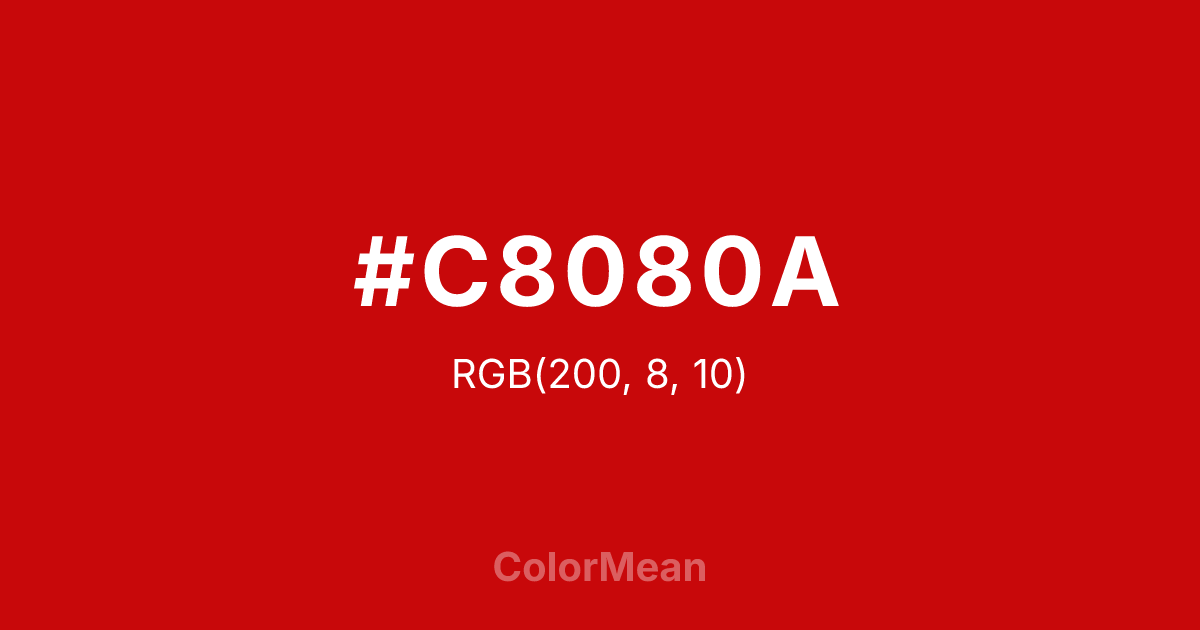 #C8080A color swatch