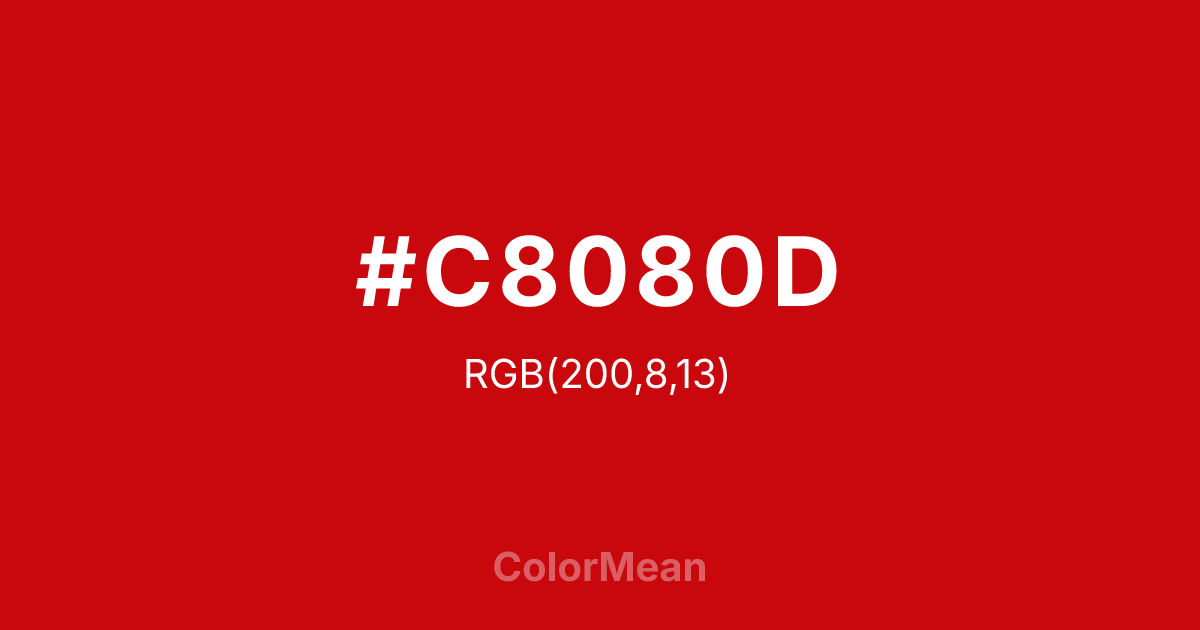 #C8080D color swatch