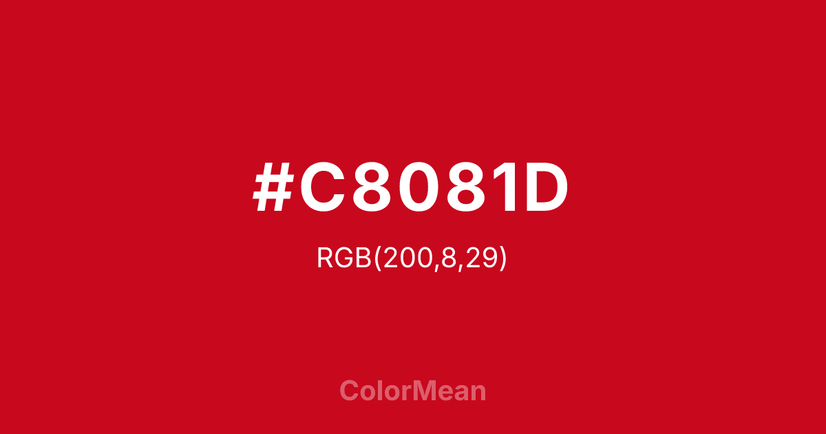 #C8081D color swatch